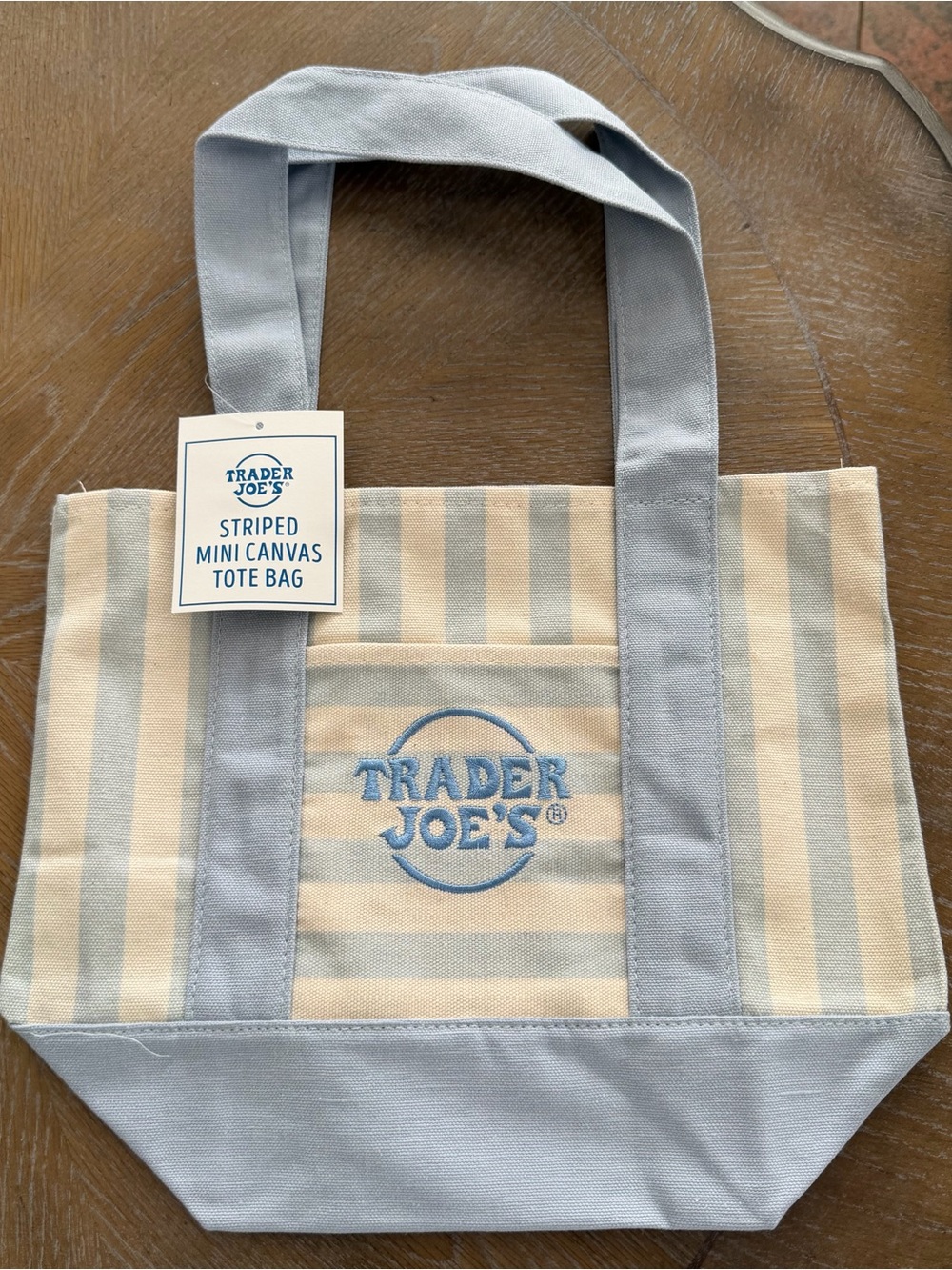 Brand New Trader Joe's
Striped Mini Tote Blue